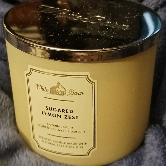 NWT!! Bath & Body Works 3 Wick Candle (Sugared Lemon Zest, 14.5oz) - Picture 5 of 7